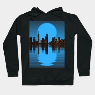 CİTYSCAPE REFLECTİON. ONCE İN A BLUE MOON Hoodie